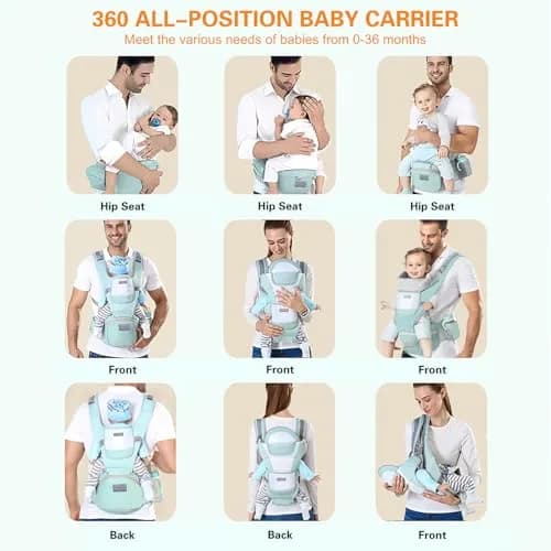 YSSKTC Ergonomic Baby Carrier with Hip Seat & Breathable Mesh | Newborn to Toddler 1-20 kg (2.2-44 lbs) thumbnail 5