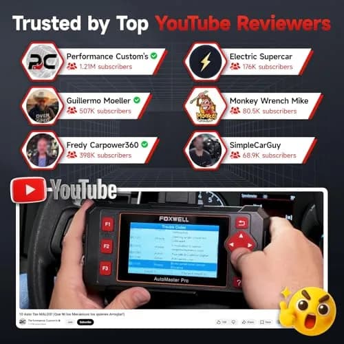 FOXWELL NT604 Elite OBD2 Scanner ABS SRS Transmission | Reads Codes for Engine, Airbag, Transmission, ABS Systems thumbnail 7