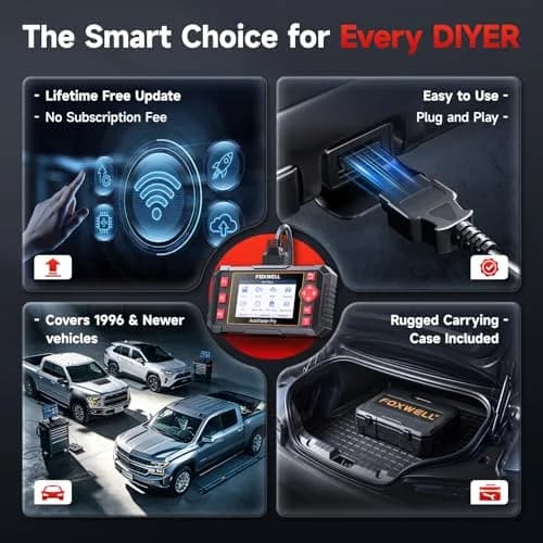 FOXWELL NT604 Elite OBD2 Scanner ABS SRS Transmission | Reads Codes for Engine, Airbag, Transmission, ABS Systems thumbnail 8