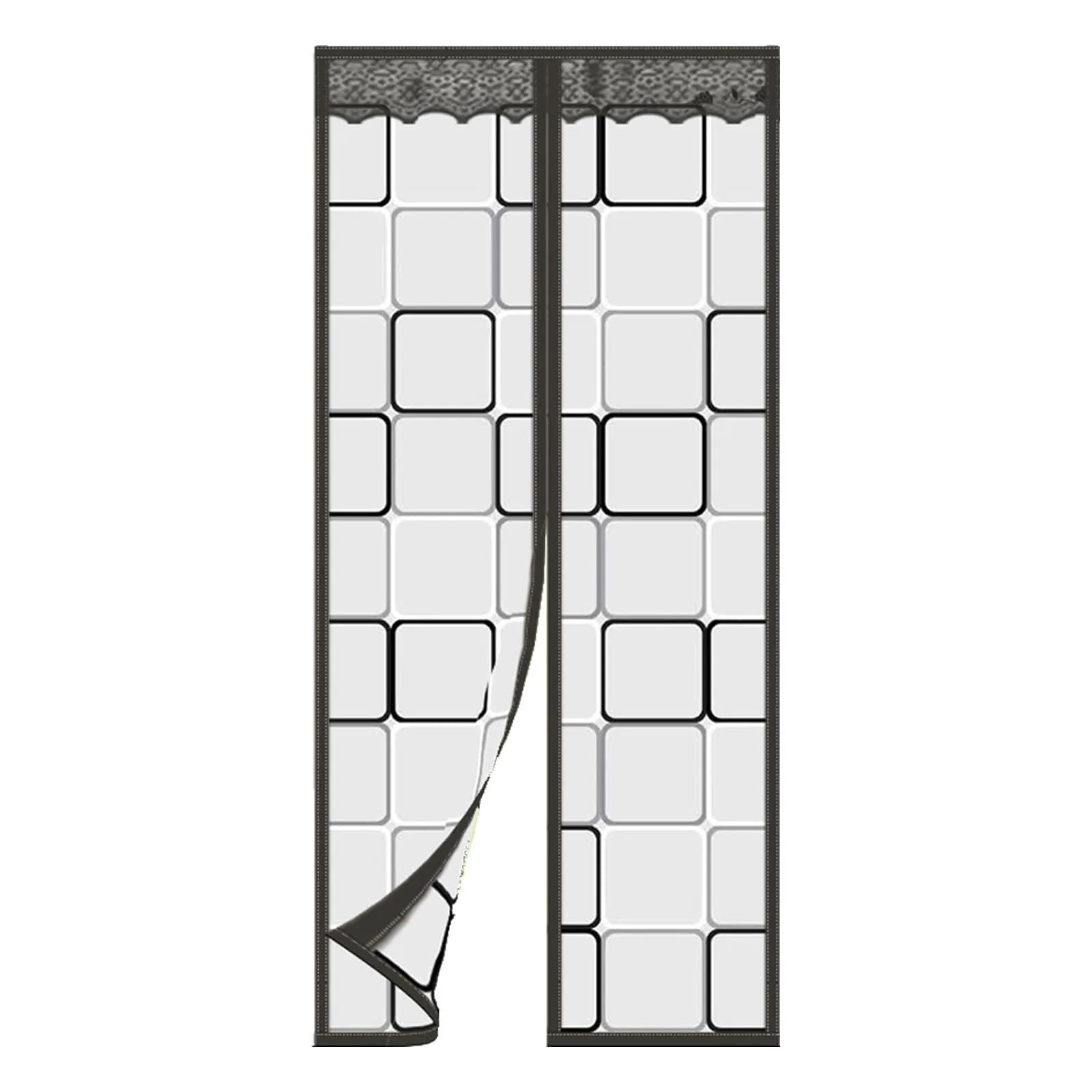 PICK FOR LIFE Insulated Door Curtain 32x80 inch Magnetic Thermal & Insulation Cover | Self-Closing Privacy Screen for Cold/Heat — White / 36 × 96 inches
