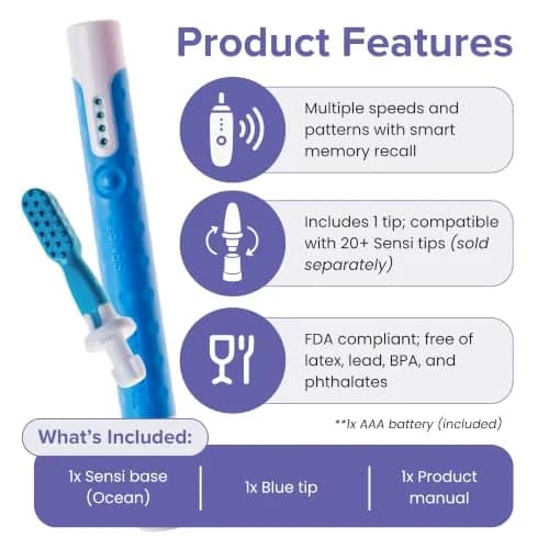 TalkTools Sensi Sensory Therapy Tool Ocean Blue | Speech & Feeding Aid for Autism, ADHD thumbnail 3