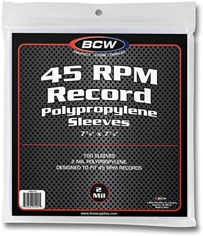 BCW 45 RPM Vinyl Record Sleeves, 2 Mil Polypropylene, Clear, 200 Count | Protects 7-Inch Records in Original Jackets thumbnail 6