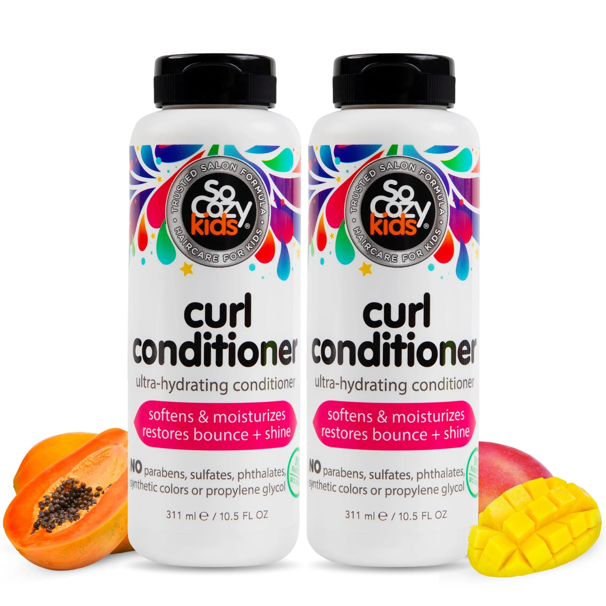 SO COZY Kids Conditioner for Curly Hair 16 Fl Oz | Ultra-Hydrating, Detangler & Frizz Control — 10.5 Fl Oz