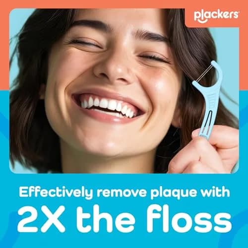 Plackers Twin Line Floss Picks, Intense Mint, 300 Count | Double Floss Surface, PTFE-Free, FlipPick & QuickFix Grip for Fresh Breath thumbnail 3