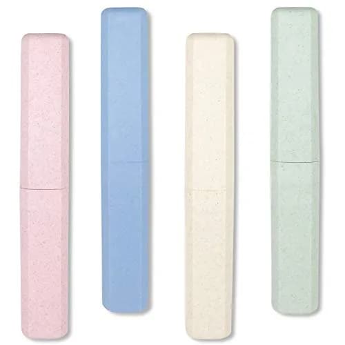 Mulbozy 4 Packs Portable Travel Toothbrush Case | Breathable Plastic Holder for Home, Travel, Camping, School thumbnail 1