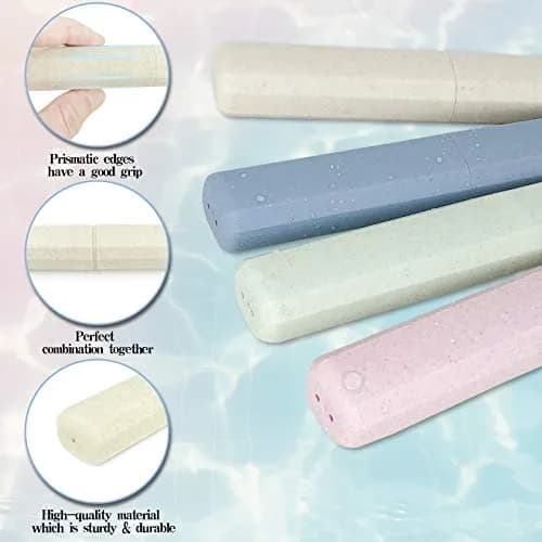 Mulbozy 4 Packs Portable Travel Toothbrush Case | Breathable Plastic Holder for Home, Travel, Camping, School thumbnail 3