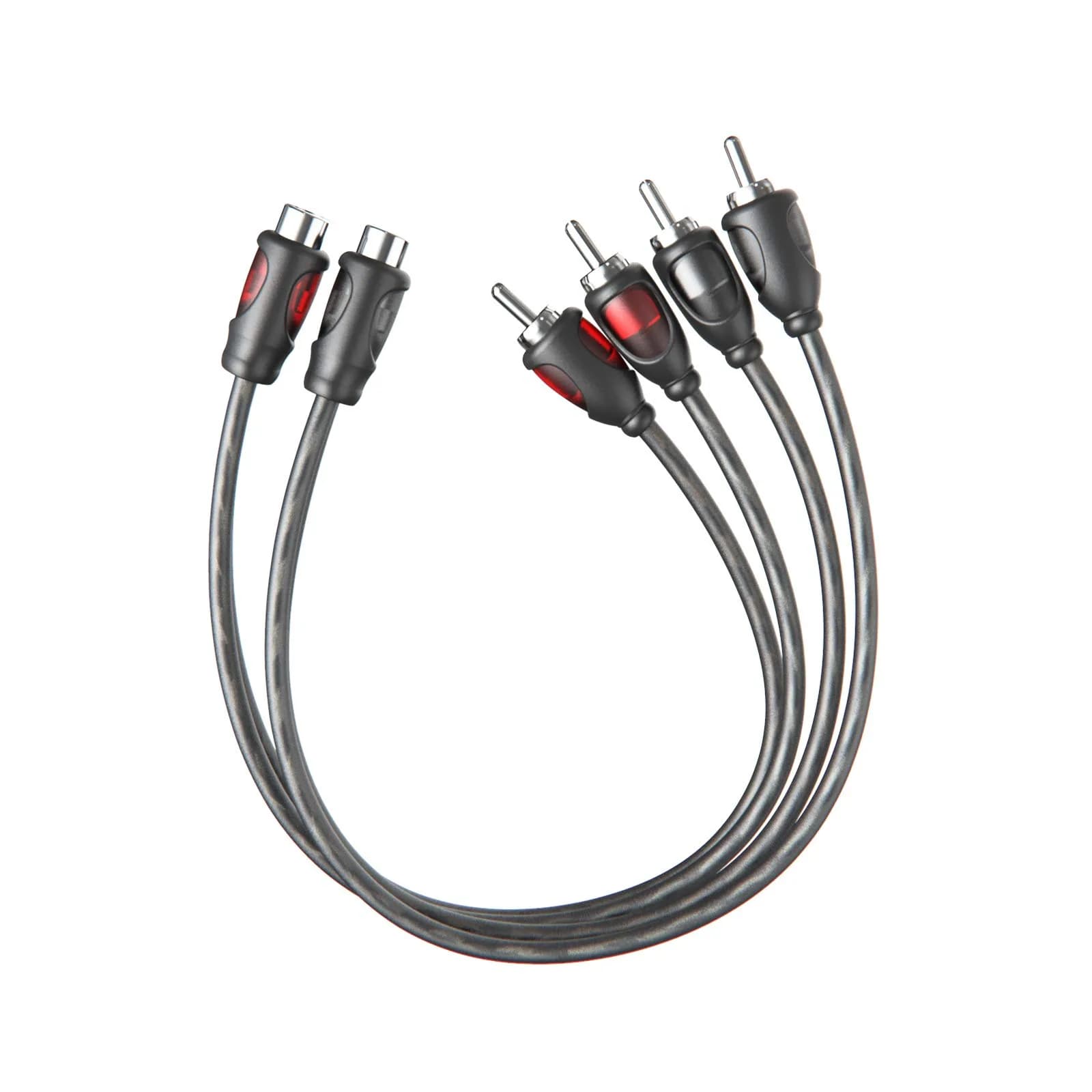 ROCKRIX 1 Female to 2 Male RCA Audio Y Adapter Splitter Cable 0.3m (1ft) | Noise Rejection for Clearer Sound - main product image