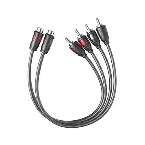 ROCKRIX 1 Female to 2 Male RCA Audio Y Adapter Splitter Cable 0.3m (1ft) | Noise Rejection for Clearer Sound thumbnail 1