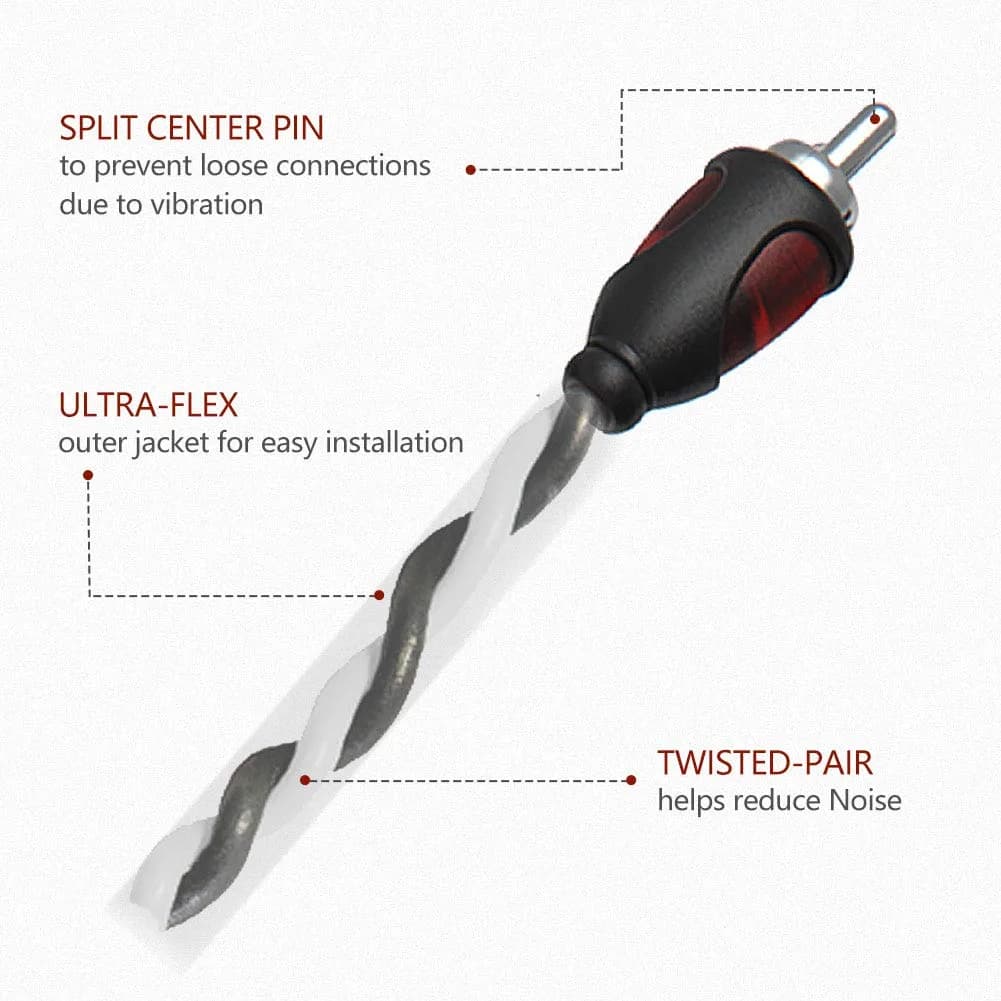 ROCKRIX 1 Female to 2 Male RCA Audio Y Adapter Splitter Cable 0.3m (1ft) | Noise Rejection for Clearer Sound - view 4