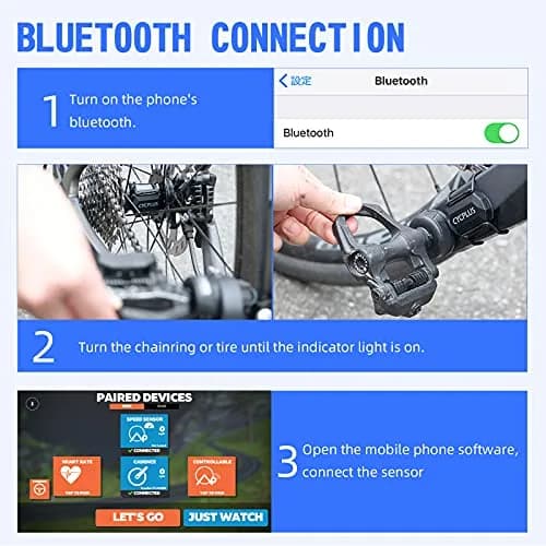 CYCPLUS C3 Speed & Cadence Sensor x2 | Bluetooth & ANT+ Waterproof 38mm×29.5mm×9.5mm thumbnail 6