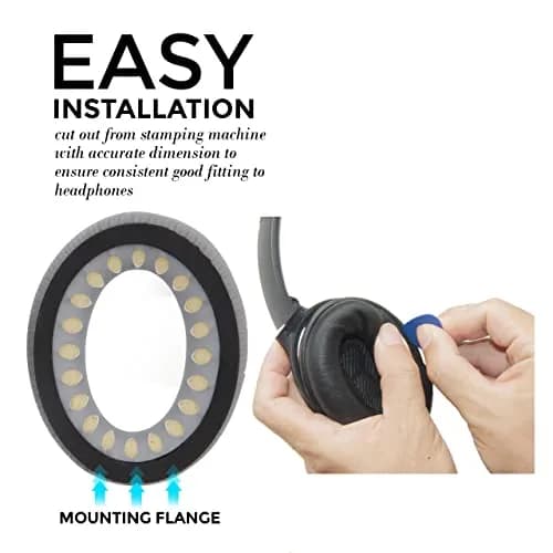Laifzen Black Lambskin Leather Earpads for Bose QC45 SE QC35 II QC25 QC15 AE2 SoundLink SoundTrue Headphones (1 Pair, 10.16 cm x 7.62 cm x 2.54 cm) thumbnail 7