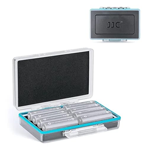 JJC AA Battery Case Holder, Storage Organizer for 8 Double A/14650 Battery | Compact, Durable & Water-Resistant thumbnail 1
