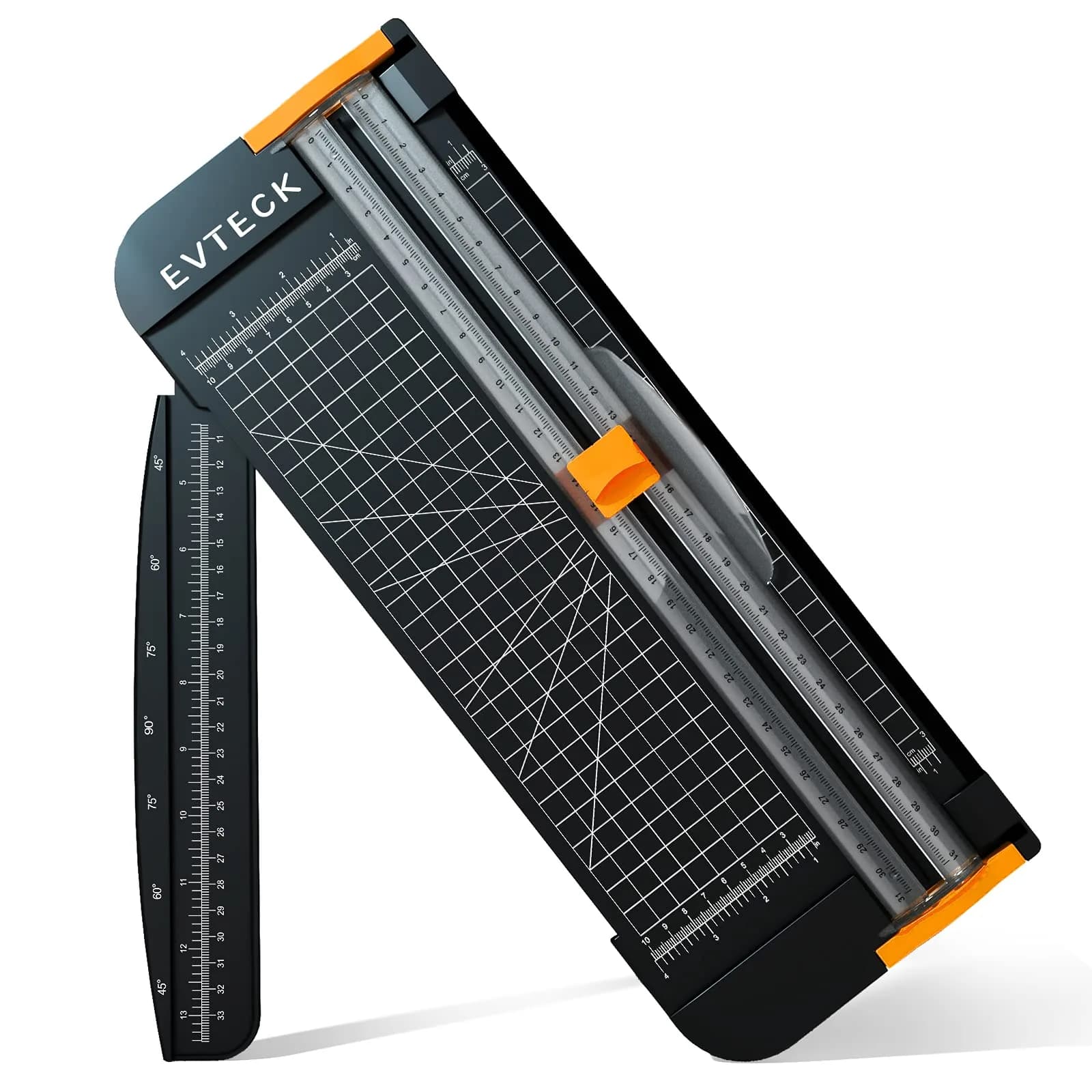Evteck 12-Inch Slider Paper Cutter with Foldable Ruler, A4/Cardstock/Photo Trimmer (Black) - main product image