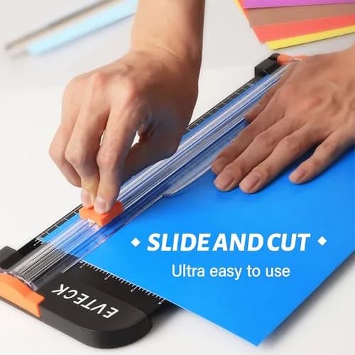 Evteck A4 Paper Cutter Slider Trimmer 36 cm (14.17 Inch) | Professional School Paper Cutter with Security Blade thumbnail 2