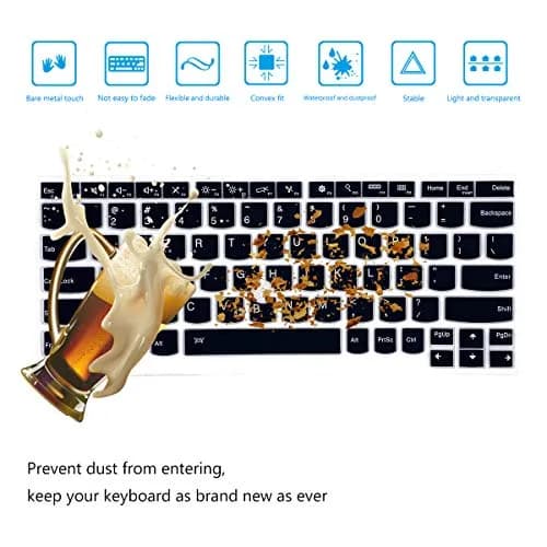 i-Tensodo Keyboard Cover for Lenovo Thinkpad L13 X13 13.3" (Black+Clear) | US Layout Silicone Protector thumbnail 4