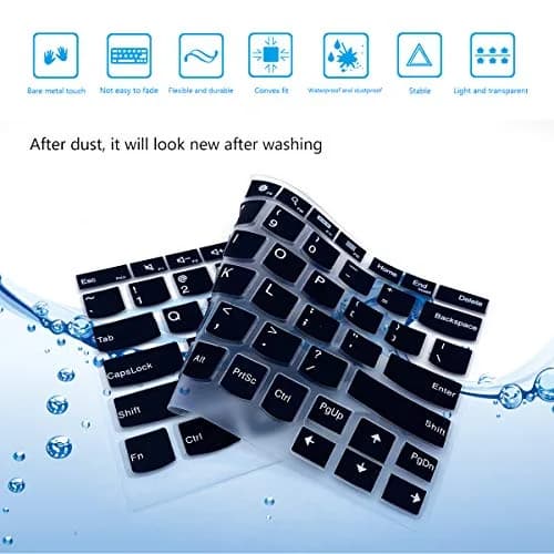 i-Tensodo Keyboard Cover for Lenovo Thinkpad L13 X13 13.3" (Black+Clear) | US Layout Silicone Protector thumbnail 6