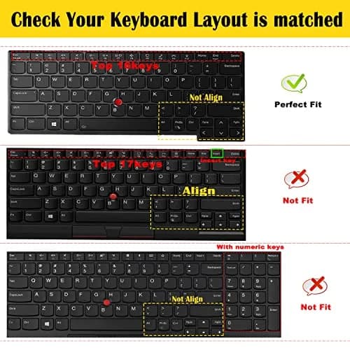 i-Tensodo Keyboard Cover for Lenovo Thinkpad L13 X13 13.3" (Black+Clear) | US Layout Silicone Protector thumbnail 2