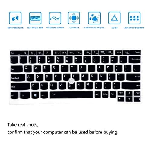 i-Tensodo Keyboard Cover for Lenovo Thinkpad L13 X13 13.3" (Black+Clear) | US Layout Silicone Protector thumbnail 3