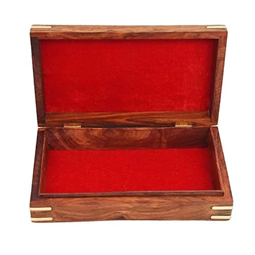 CRAFTCASTLE Handmade Wooden Jewellery Box with Velvet Lining | Elegant Jewel Organizer & Décor Gift 25cm (9.8in) thumbnail 2