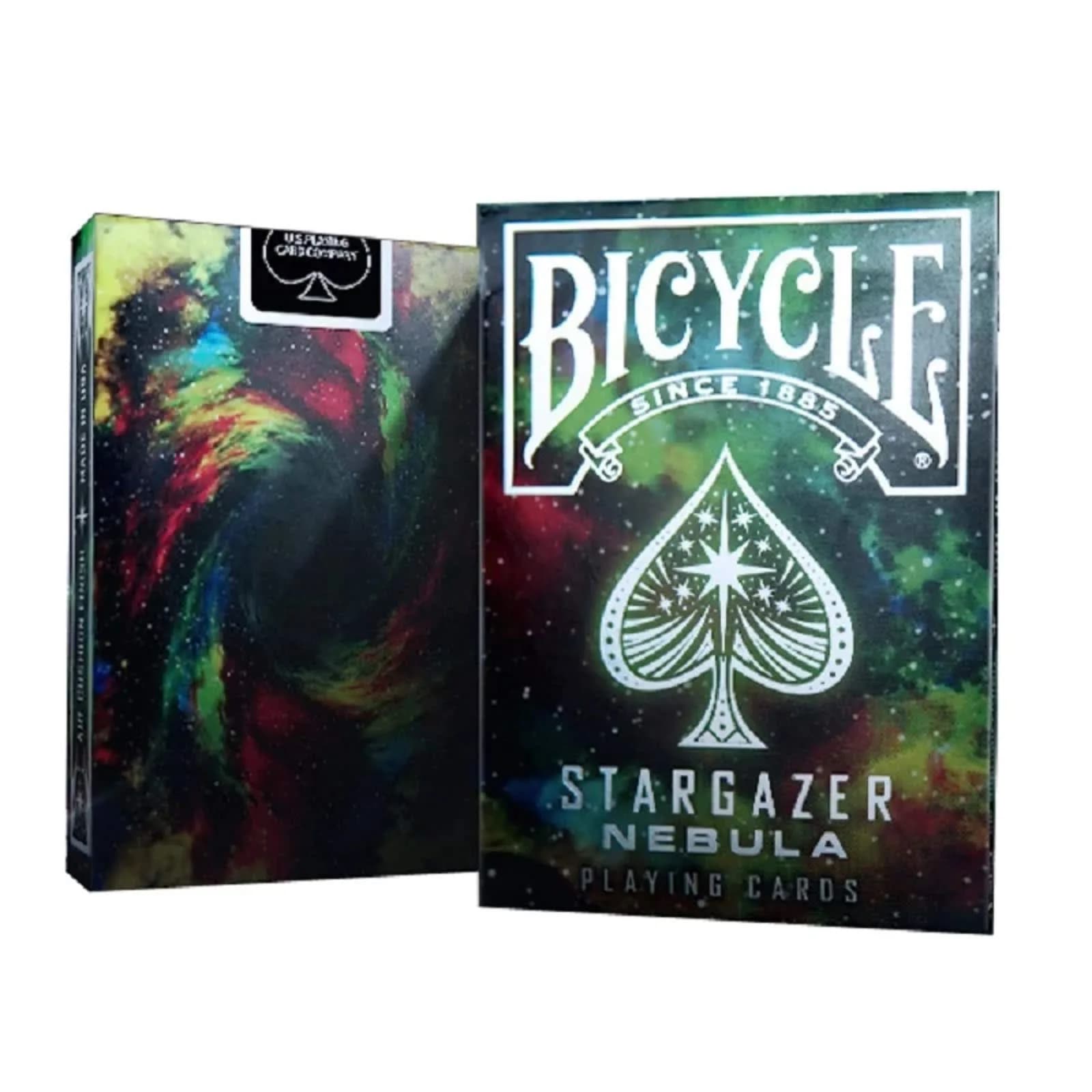 Bicycle Stargazer Nebula Playing Cards Black | Poker Size Deck with Air Cushion Finish & Foil Tuck Box — Nebula