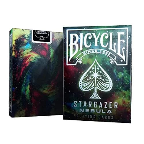 Bicycle Stargazer Nebula Playing Cards Black | Poker Size Deck with Air Cushion Finish & Foil Tuck Box thumbnail 1