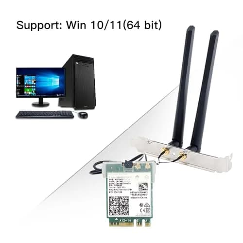 REKONG AX210 WiFi 6E M.2 Desktop Card 5400Mbps 6GHz | High-Speed Wireless Adapter thumbnail 4