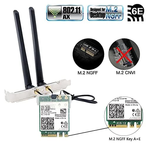 REKONG AX210 WiFi 6E M.2 Desktop Card 5400Mbps 6GHz | High-Speed Wireless Adapter thumbnail 7