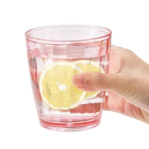 Hedume Set of 6 Premium Plastic Drinking Glasses 10.5 Oz | Stackable, BPA Free, Assorted Colors thumbnail 4