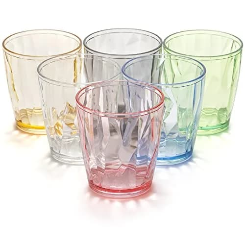 Hedume Set of 6 Premium Plastic Drinking Glasses 10.5 Oz | Stackable, BPA Free, Assorted Colors thumbnail 2