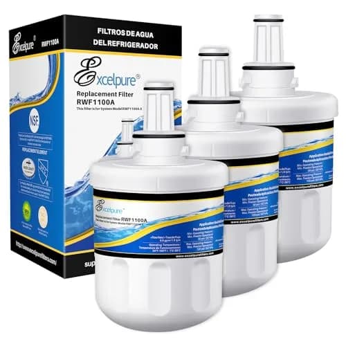 EXCELPURE DA29-00003G Refrigerator Water Filter 3 Pack | NSF Certified, 99.99% Sediment & Turbidity Removal, Compatible with Samsung thumbnail 1