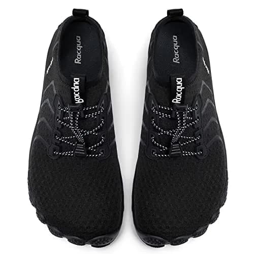 Racqua Water Shoes Quick Dry Barefoot Shoes for Men Women Black 13W/12M | Ultra-Light, Breathable, Non-Slip thumbnail 4