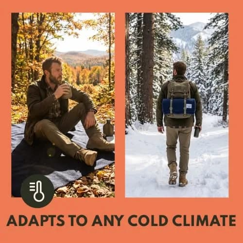Woolly Mammoth Merino Wool Blanket, Fall Camping Blanket, 66"x90" Mulberry | Warm, Durable & Moisture-Wicking thumbnail 6