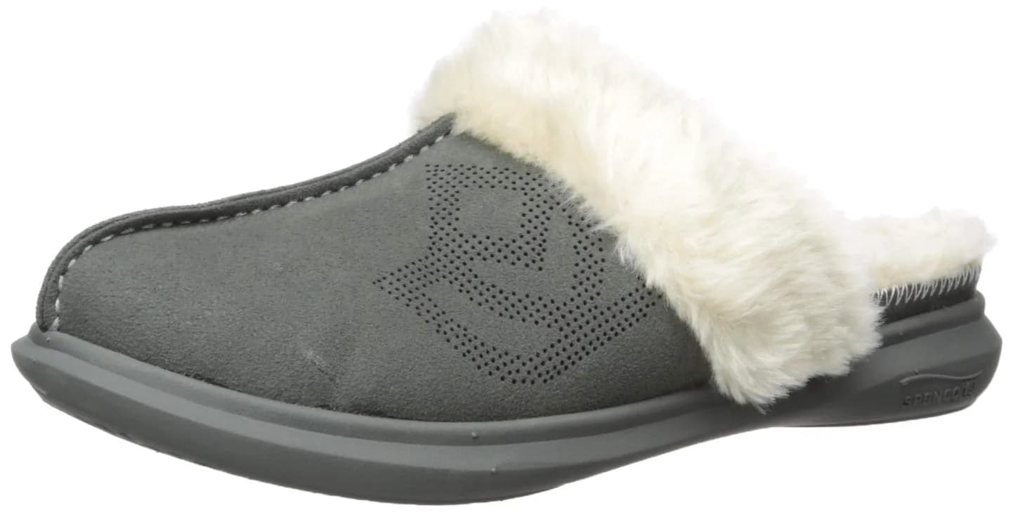 Spenco Women's Supreme Slide - Premium Suede Slip-On with Faux Shearling, Size 9.5 | Casual Comfort Support