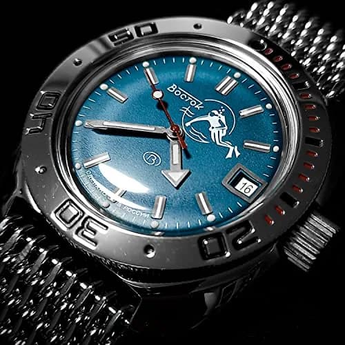 VOSTOK Amphibia 710059 Scuba Dude Automatic Watch 40mm (1.57 in) with Black Nylon Strap thumbnail 4