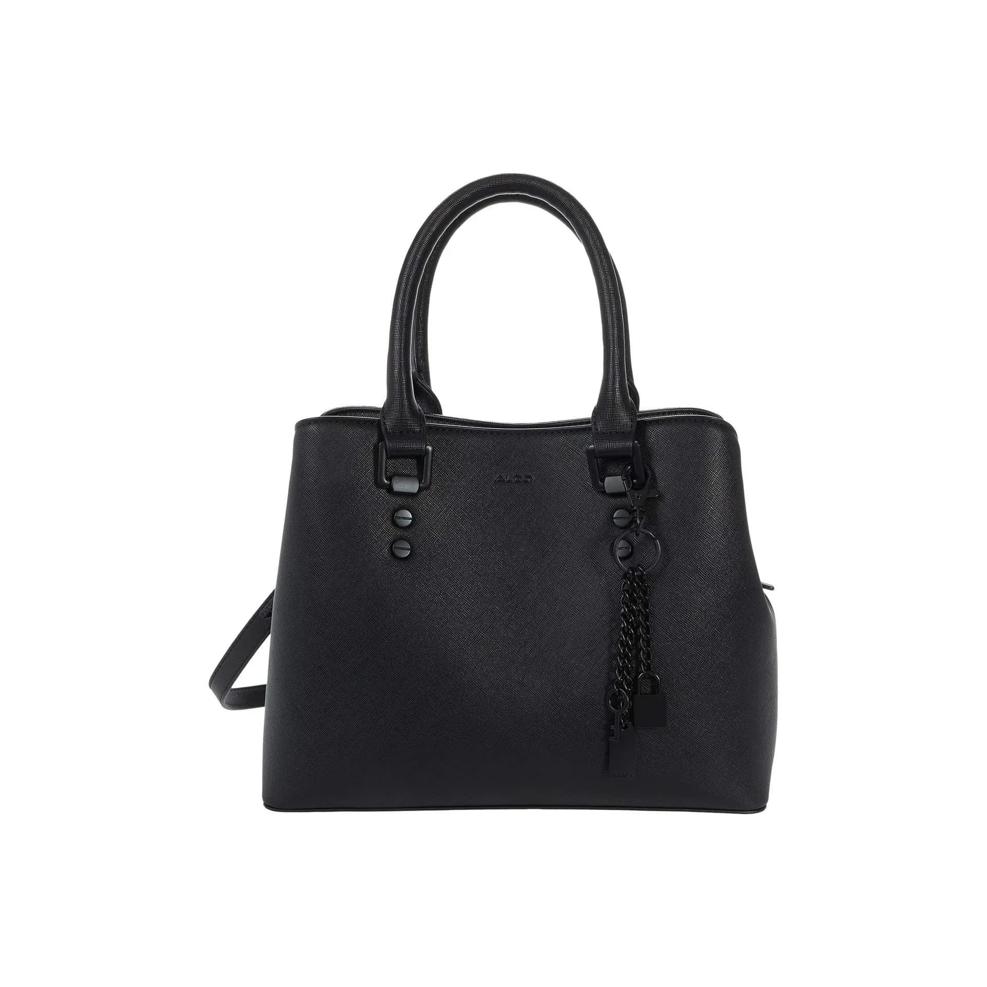 ALDO Legoirii Tote Bag Black Medium | Stylish Faux Leather Handbag with Detachable Strap - main product image