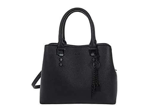 ALDO Legoirii Tote Bag, Medium Brown | Stylish Women's Handbag with Zipper Closure — Black/Black / Medium