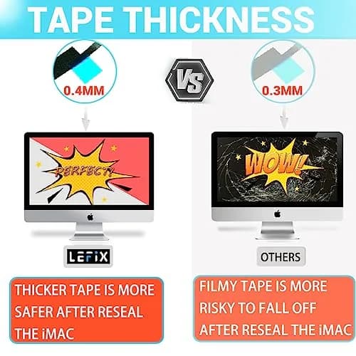 LeFix Replacement Very High Bond(VHB) Display Adhesive Tape Kit+Opening Cut Wheel Tool Kit for iMac (Retina 5K, 27-inch, 2017) | iMac (Retina 5K, 27-inch, 2019) thumbnail 3