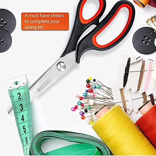 Makasla Pinking Shears - Fabric Craft Scissors with Zigzag Blade, 8.86 in | Precise, ergonomic, professional sewing shear for fabric, leather, paper thumbnail 4