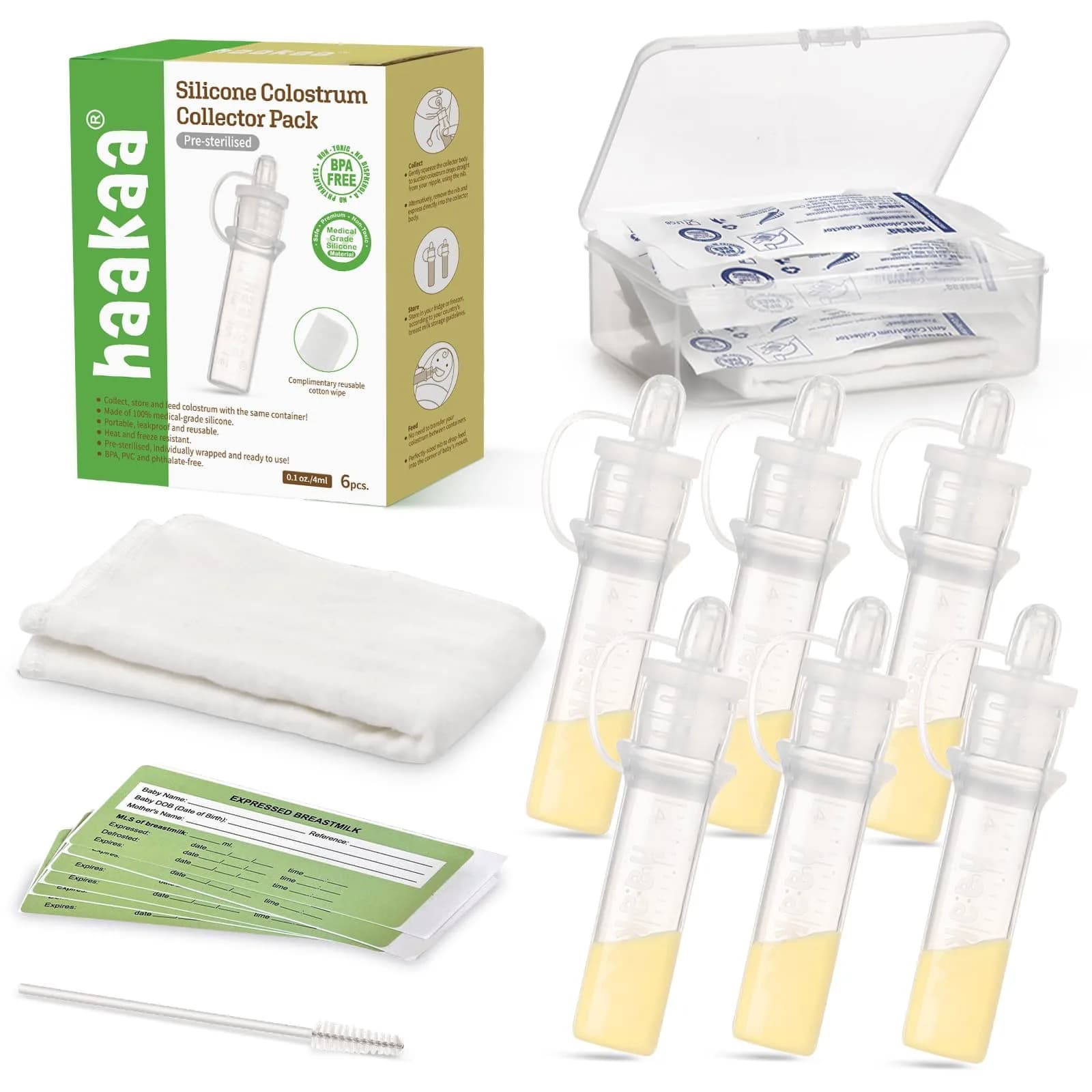 haakaa Colostrum Collector Kit 4ml 6 Count | Award-Winning Original Design - main product image