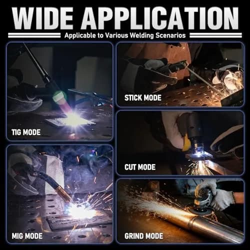 YESWELDER Auto Darkening Welding Helmet with SIDE VIEW, 180° Panoramic View, 1/1/1/1 True Color Solar Powered Welder Hood, Wide Shade 3/5-9/9-13 thumbnail 6