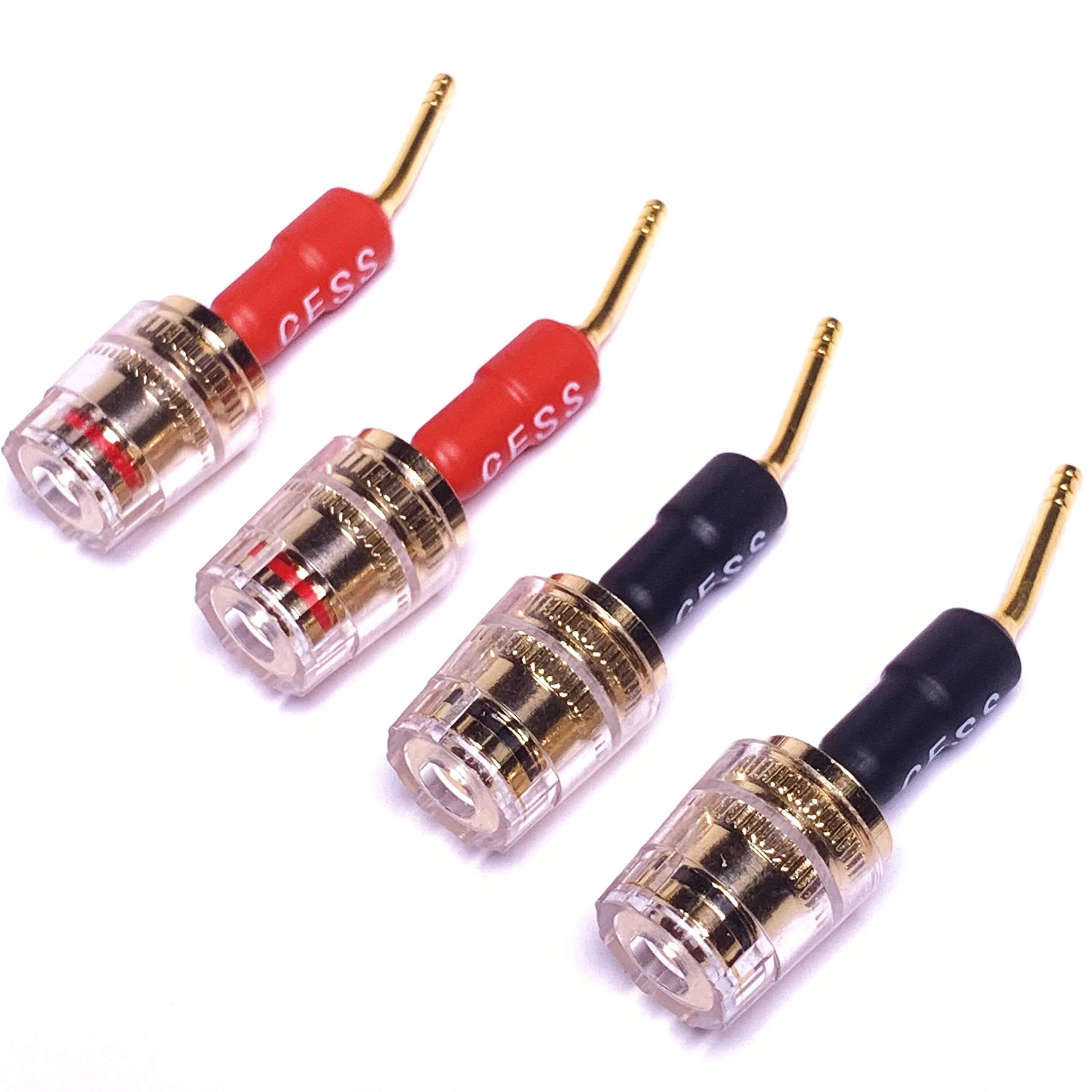 CNCESS Pin Banana Plug to 4mm Female Banana Jack (Screw-Type to 4mm) | Secure Speaker Wire Connection — Screw-type to 4mm
