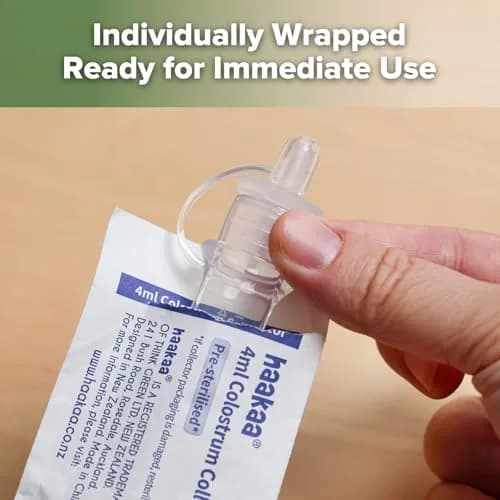 haakaa Colostrum Collector Kit for Newborns, 4ml (0.1 Fl Oz) - 12 Count thumbnail 6