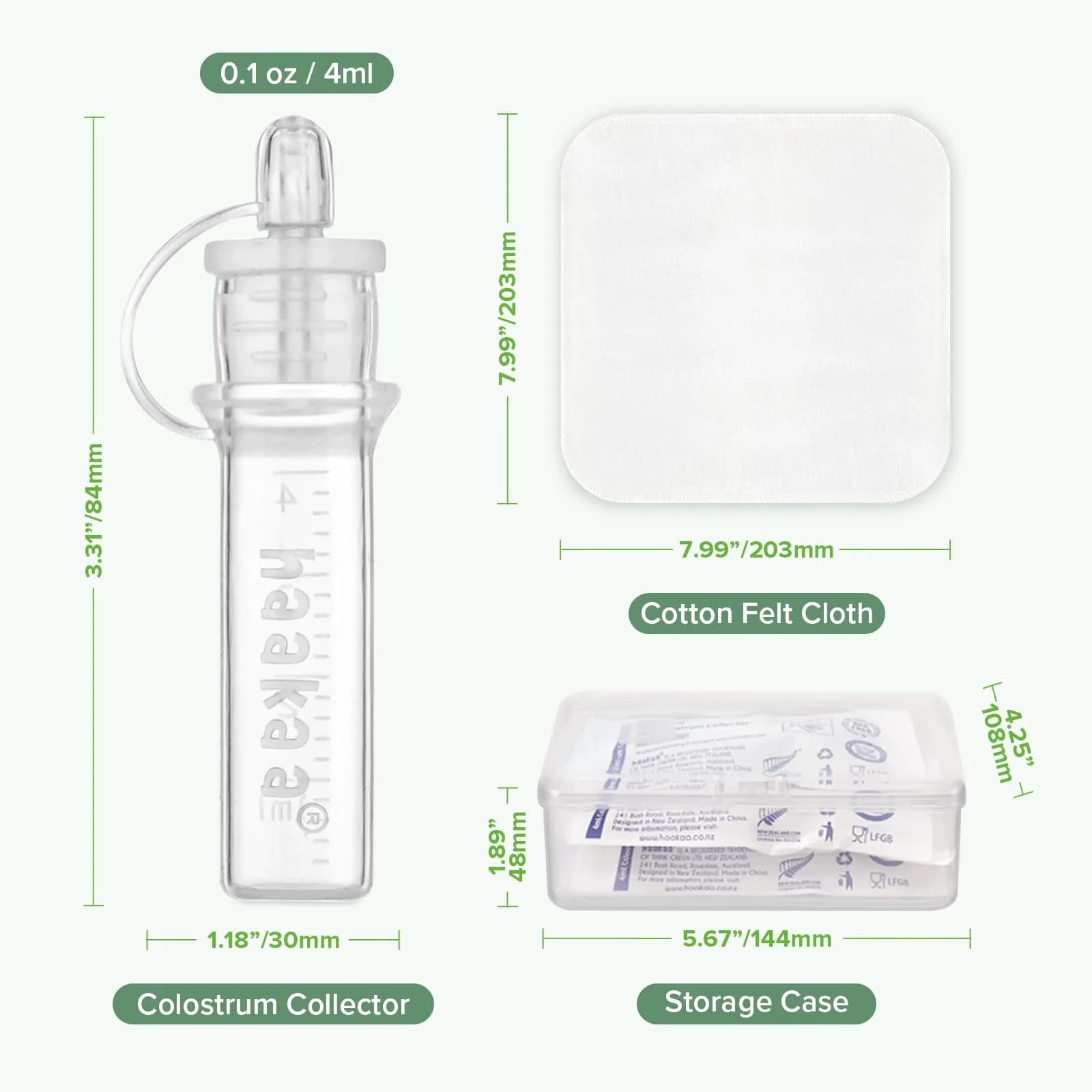 haakaa Colostrum Collector Kit for Newborns, 4ml (0.1 Fl Oz) - 12 Count - view 8