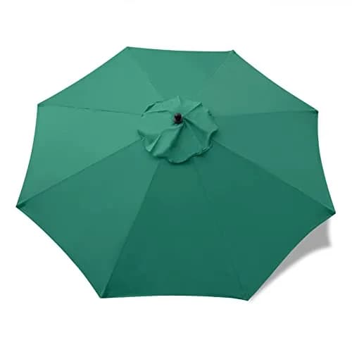 Sunnyglade 9ft Patio Umbrella Replacement Canopy for 8 Ribs Dark Green | Universal Wind Vent & Sun-Protective Polyester thumbnail 5