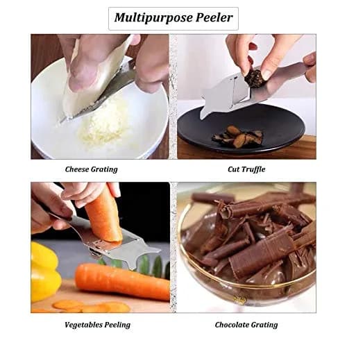 Wenplus Professional Stainless Steel Truffle Slicer with Adjustable Blade, Truffle Cutter Cheese Scraper Chocolate Shaver Vegetable Peeler (16.5 cm) thumbnail 5