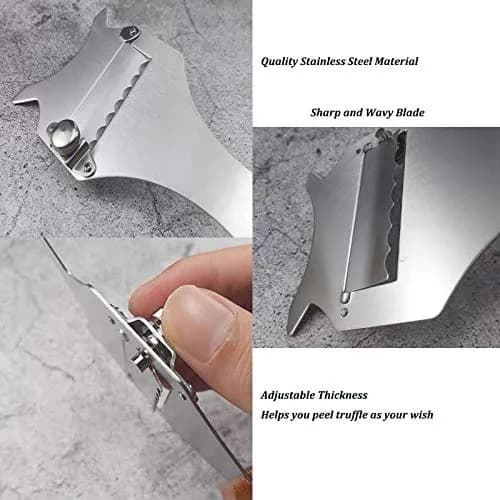 Wenplus Professional Stainless Steel Truffle Slicer with Adjustable Blade, Truffle Cutter Cheese Scraper Chocolate Shaver Vegetable Peeler (16.5 cm) thumbnail 3