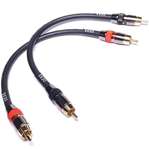 CNCESS Low Noise 12 Gauge Premium RCA Audio Cable 20cm (8 Inches) | Shielded for EMI/RFI Protection thumbnail 1