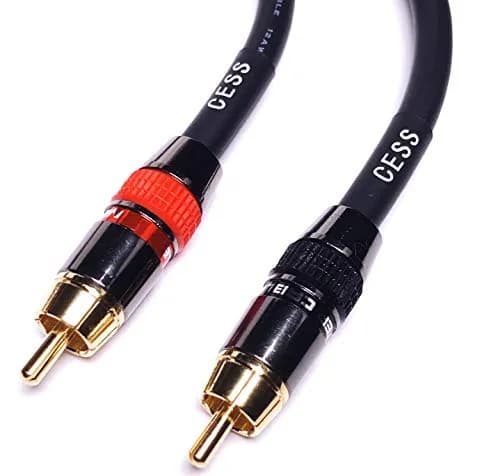 CNCESS Low Noise 12 Gauge Premium RCA Audio Cable 20cm (8 Inches) | Shielded for EMI/RFI Protection thumbnail 2