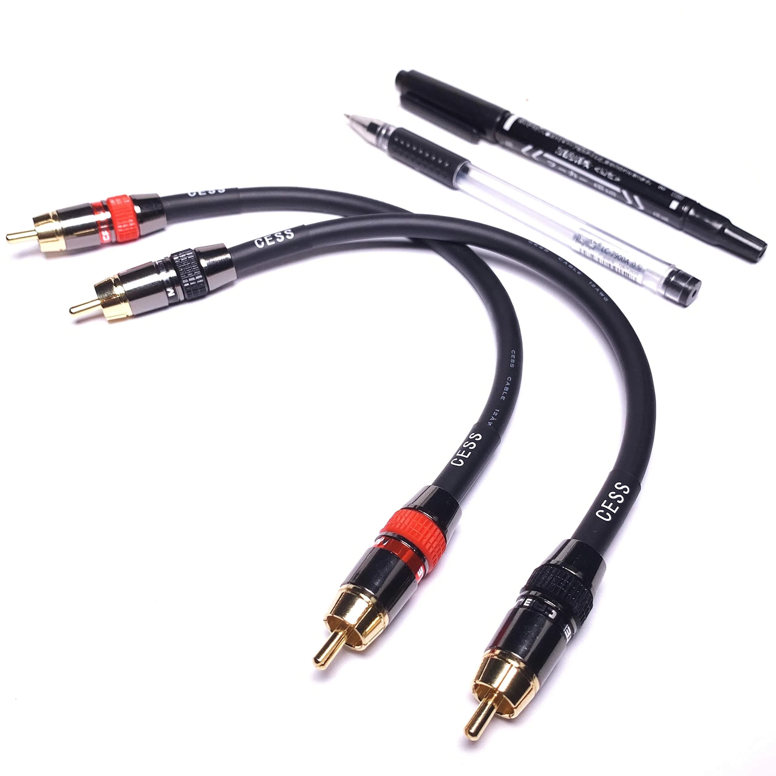CNCESS Low Noise 12 Gauge Premium RCA Audio Cable 20cm (8 Inches) | Shielded for EMI/RFI Protection - view 4