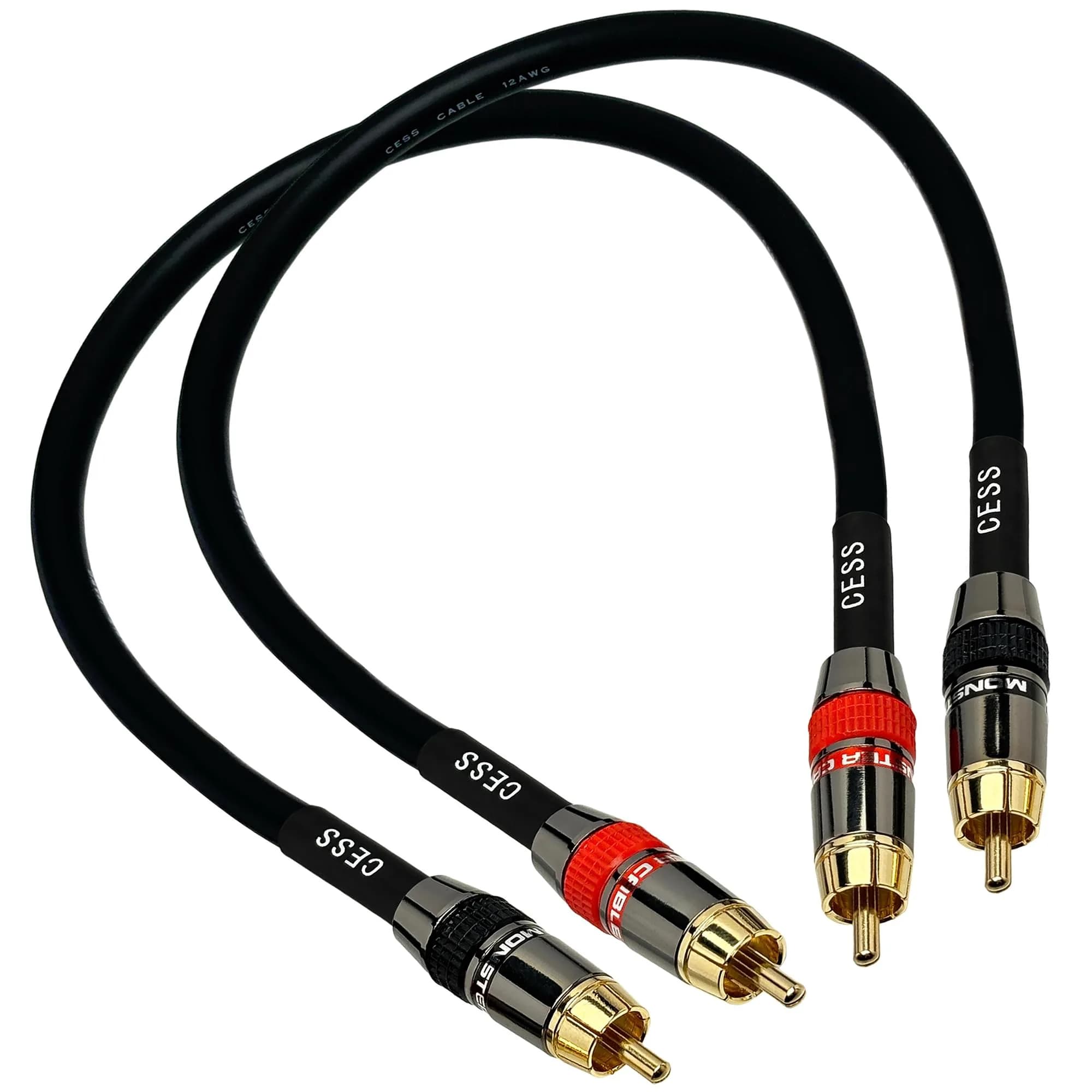 CNCESS Low Noise 12 Gauge Premium RCA Audio Cable 0.3m (1 Foot) | Shielded for EMI/RFI Protection - view 9